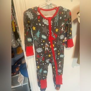 Little Sleepies DC Justice League Superhero Print Size 3-6 Month GUC